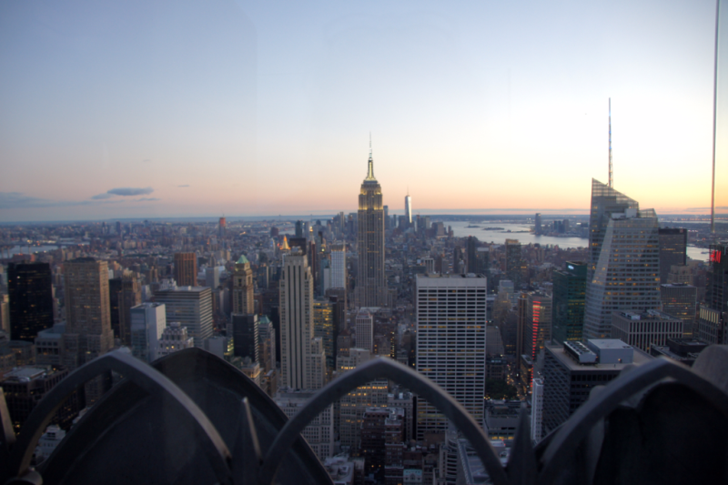 Blick auf Empire State Building vom Top of the Rock Observatory New York