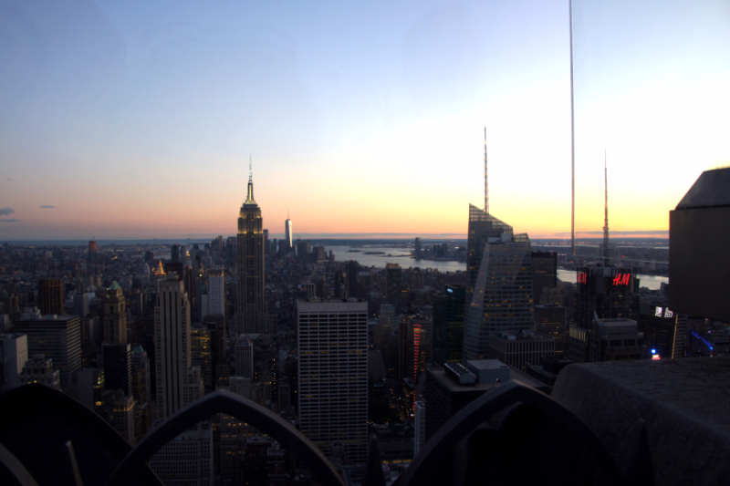 Blick auf Empire State Building vom Top of the Rock Observatory New York