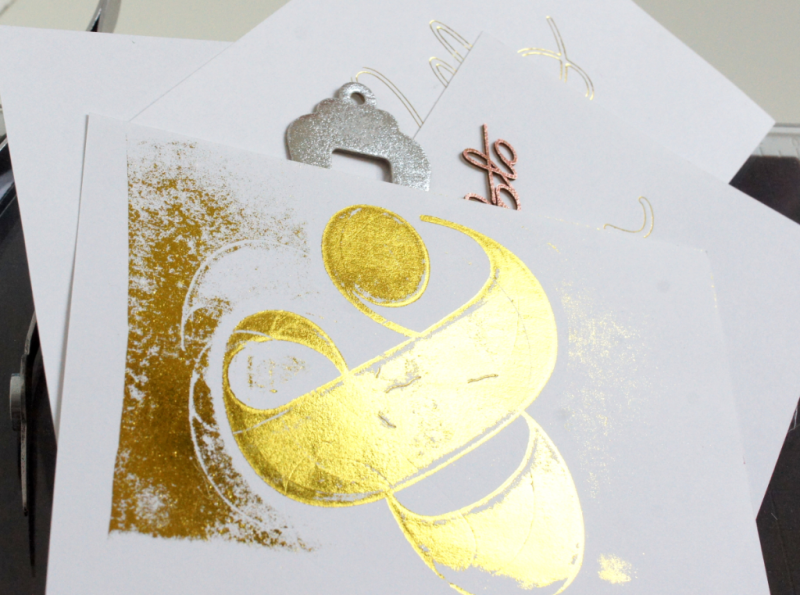 GoPress and Foil gold mit Embossing Folder