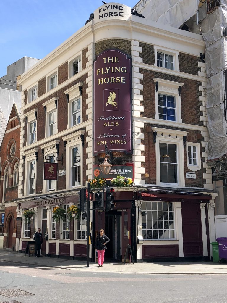 The Flying Horse Pub in Shoredich London East End