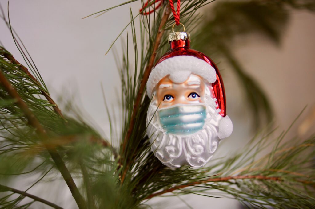 Masked Santa Christmas Ornament