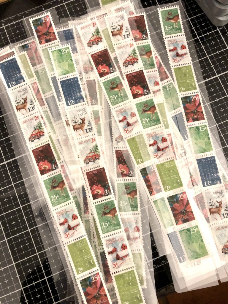 Briefmarken Washi Tape Materialkit 49th & Market Adventswerkstatt