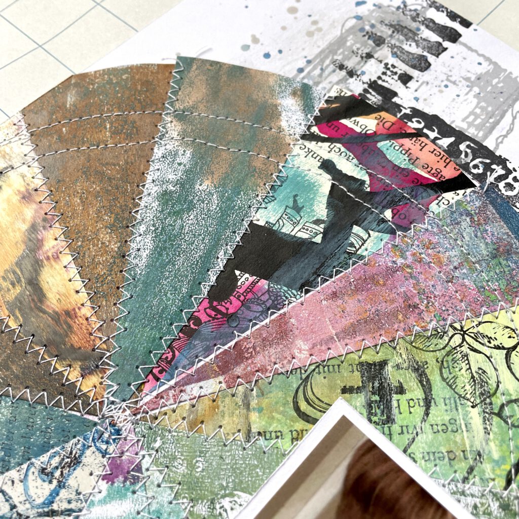 Gelpress Papier Collage