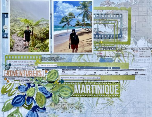 Scrapbooking Layouts mit Schablonen Martinique