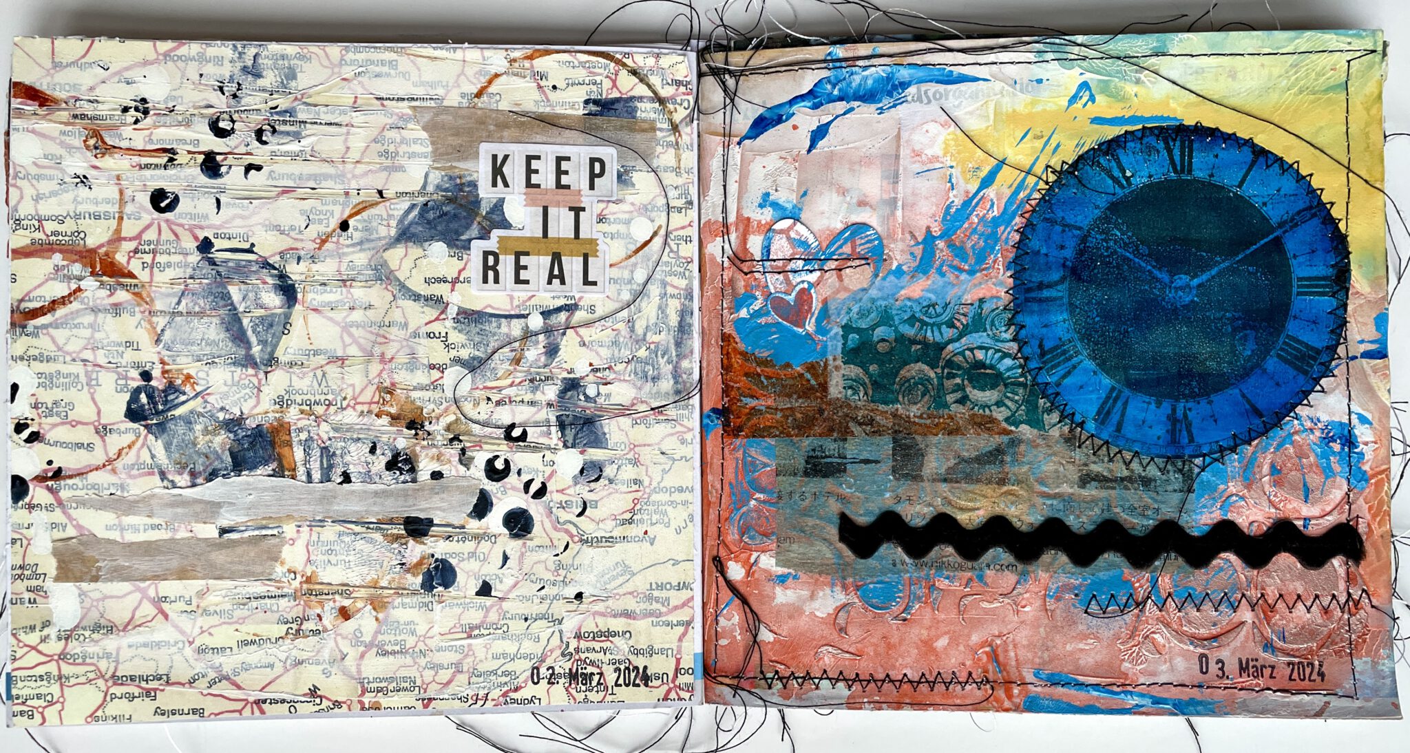Mini Book Mixed Media Collage, Resteverwertung im The Pretend 100 Day ...