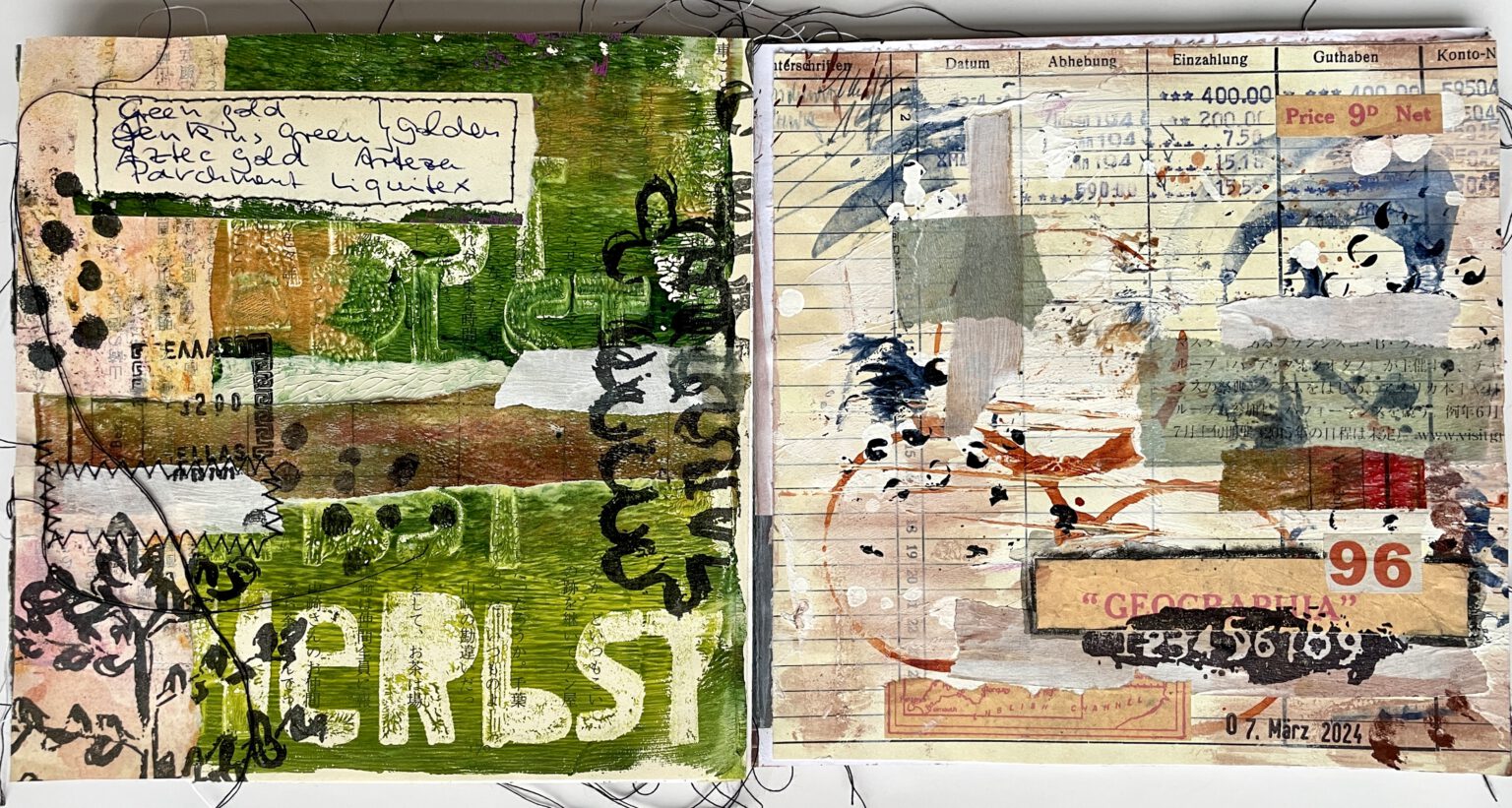 Mini Book Mixed Media Collage, Resteverwertung im The Pretend 100 Day ...
