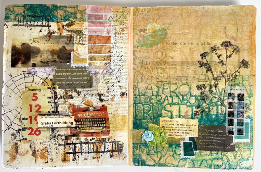 Art Journal Collage altes Kinderbuch