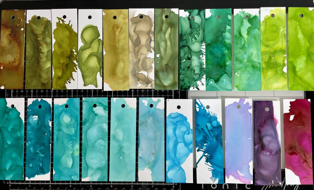 Ranger Alcohol Ink Swatches green