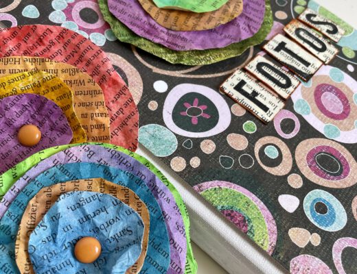 Scrapbooking-Workshop mit alten Büchern Stadtbibliothek Recklinghausen