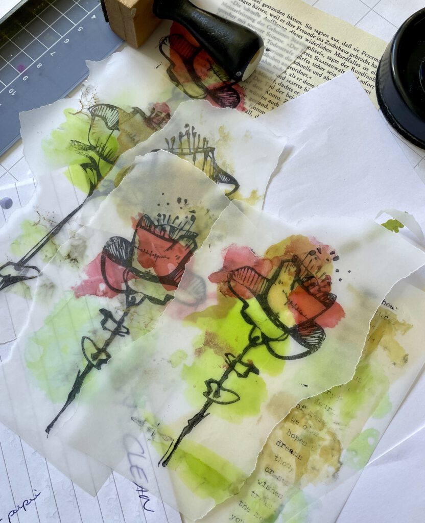 Workshop Mixed Media Alcohol Ink Gel Press Technik