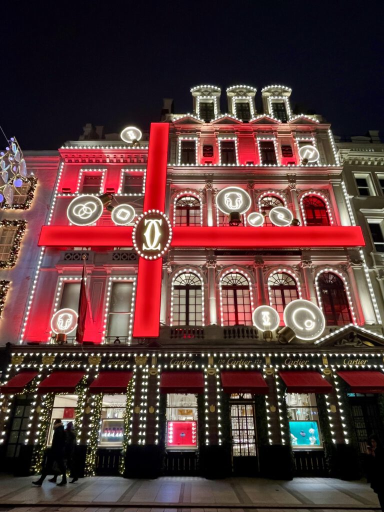 Weihnachten in London New Bond Street