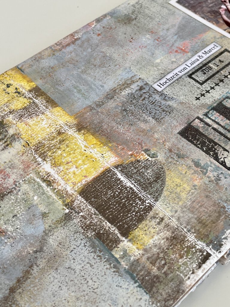 Mixed Media Gel Press Workshop Paper Artsy Farben