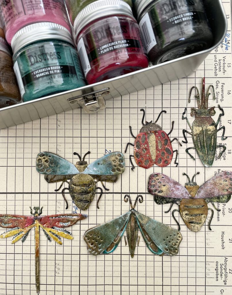 Sizzix Funky Insects mit Embossing Glaze