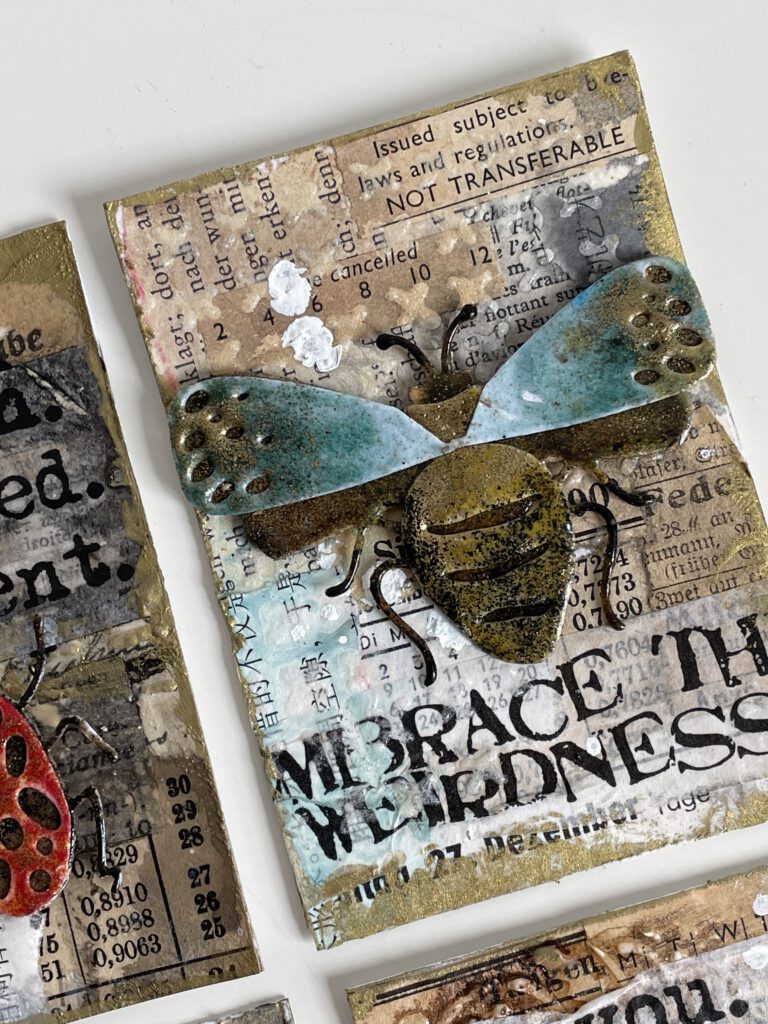 Sizzix Funky Insects mit Embossing Glaze