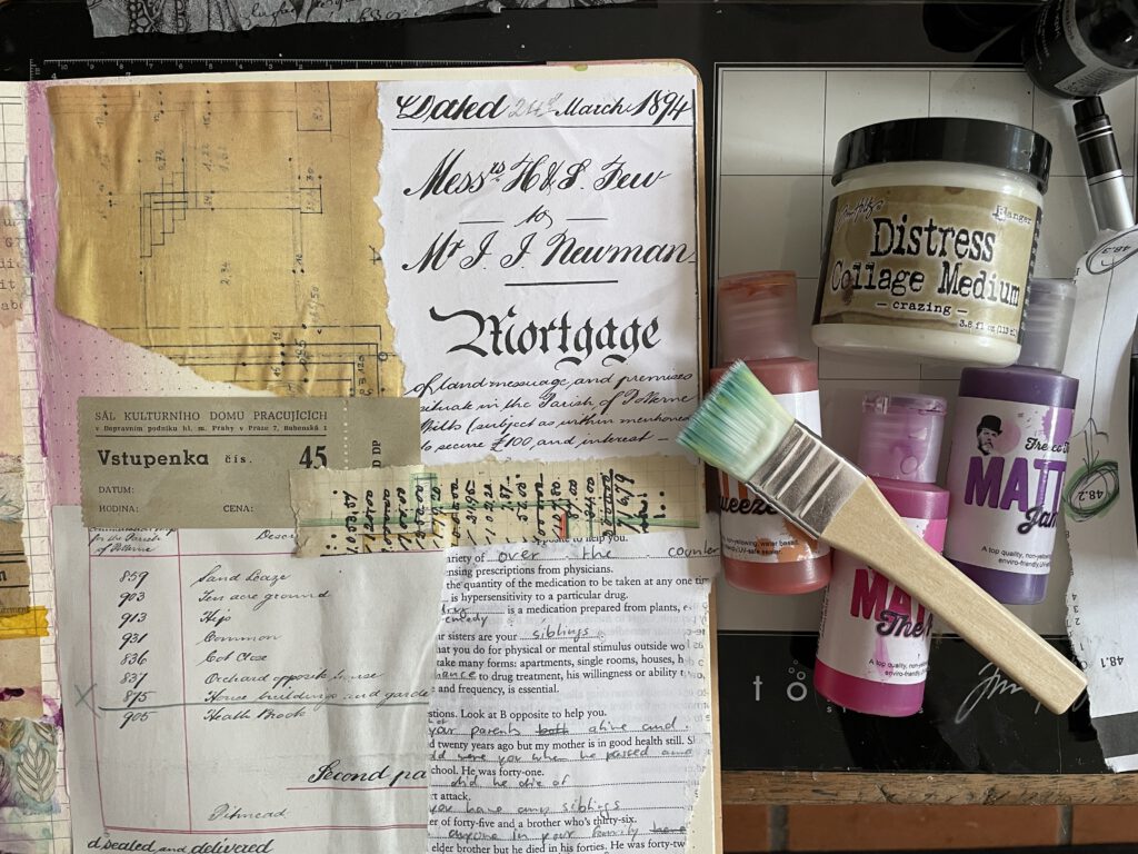 Art Journal mit Vintage Papier