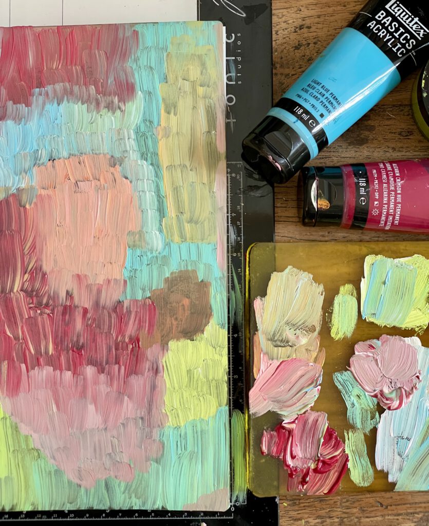 Art Journal mit Gelli Plate Magazin Transfer