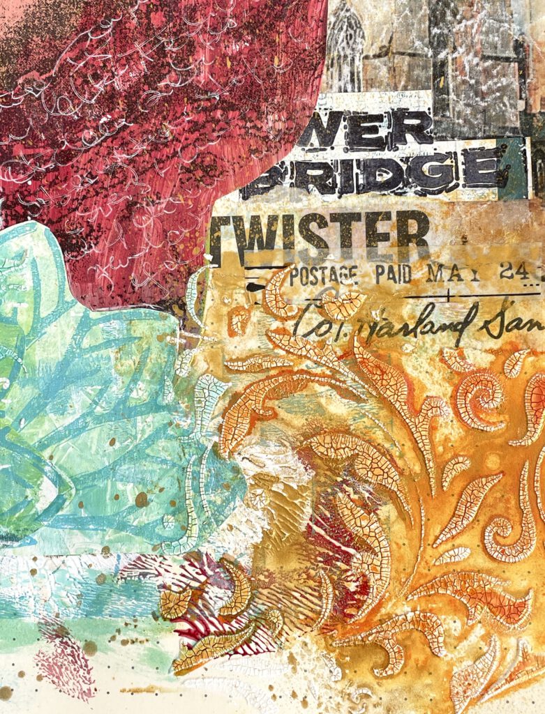 Art Journal mit Tim Holtz Distress Crackle Medium