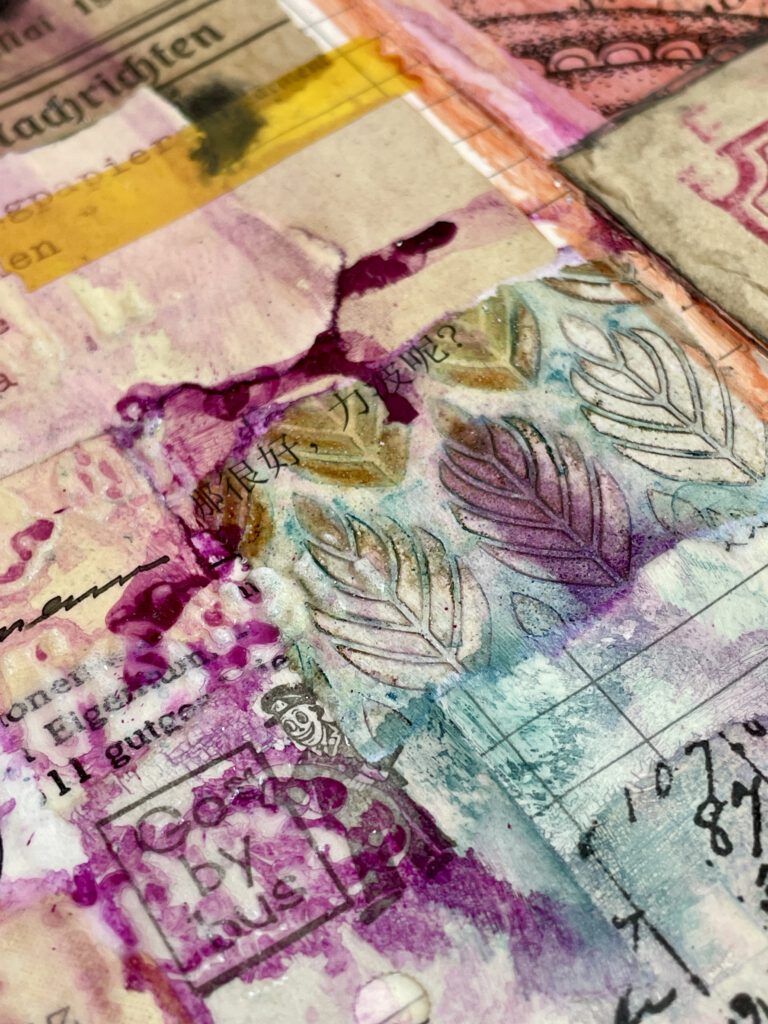 Art Journal Seite mit Vintage Papier
