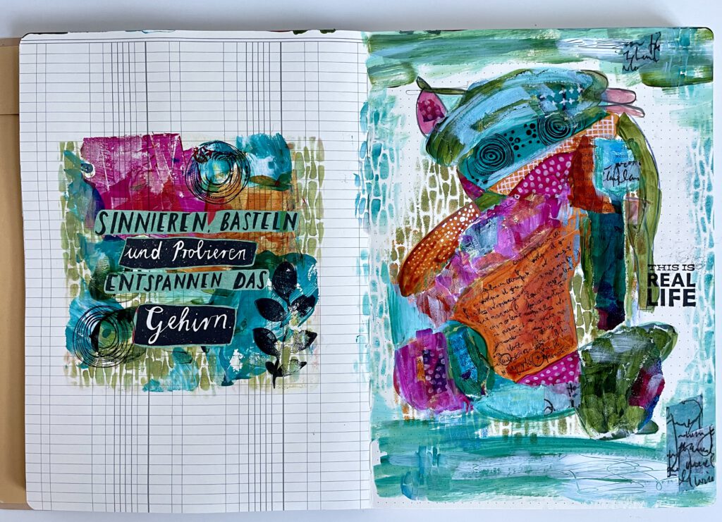 Art Journal Gel Print Collage