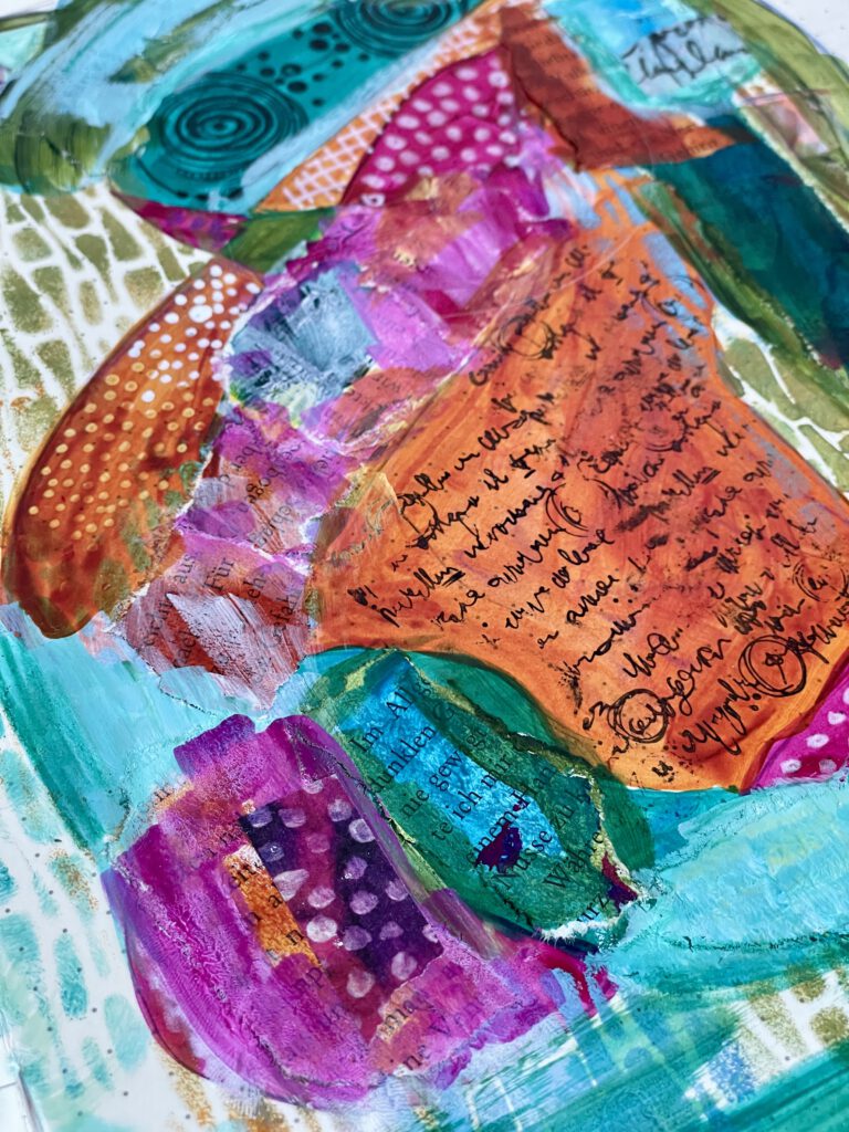 Art Journal Mark Making Collage