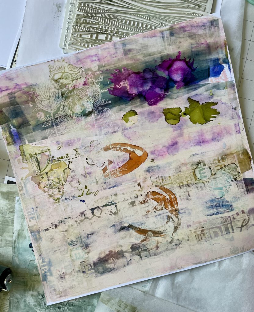 Workshop für Scrapbooking Layouts mit Alcohol Ink und Gelli Plate Mixed Media