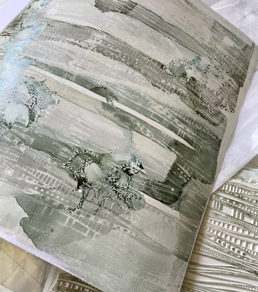 Workshop für Scrapbooking Layouts mit Alcohol Ink und Gelli Plate Mixed Media