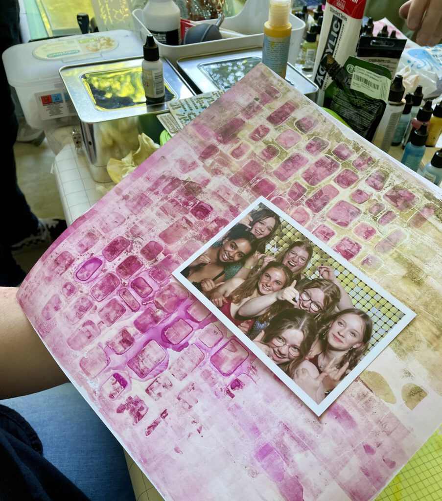 Workshop für Scrapbooking Layouts mit Alcohol Ink und Gelli Plate Mixed Media
