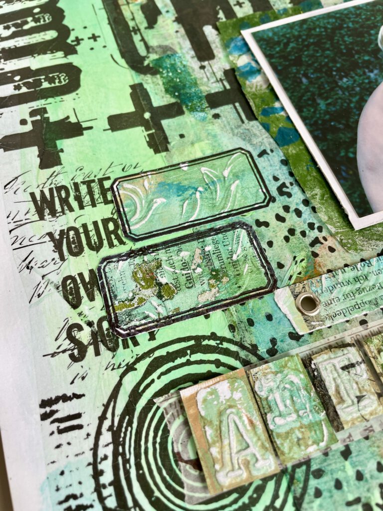 Mixed Media Gelpress Workshop Scrapbooking Collage