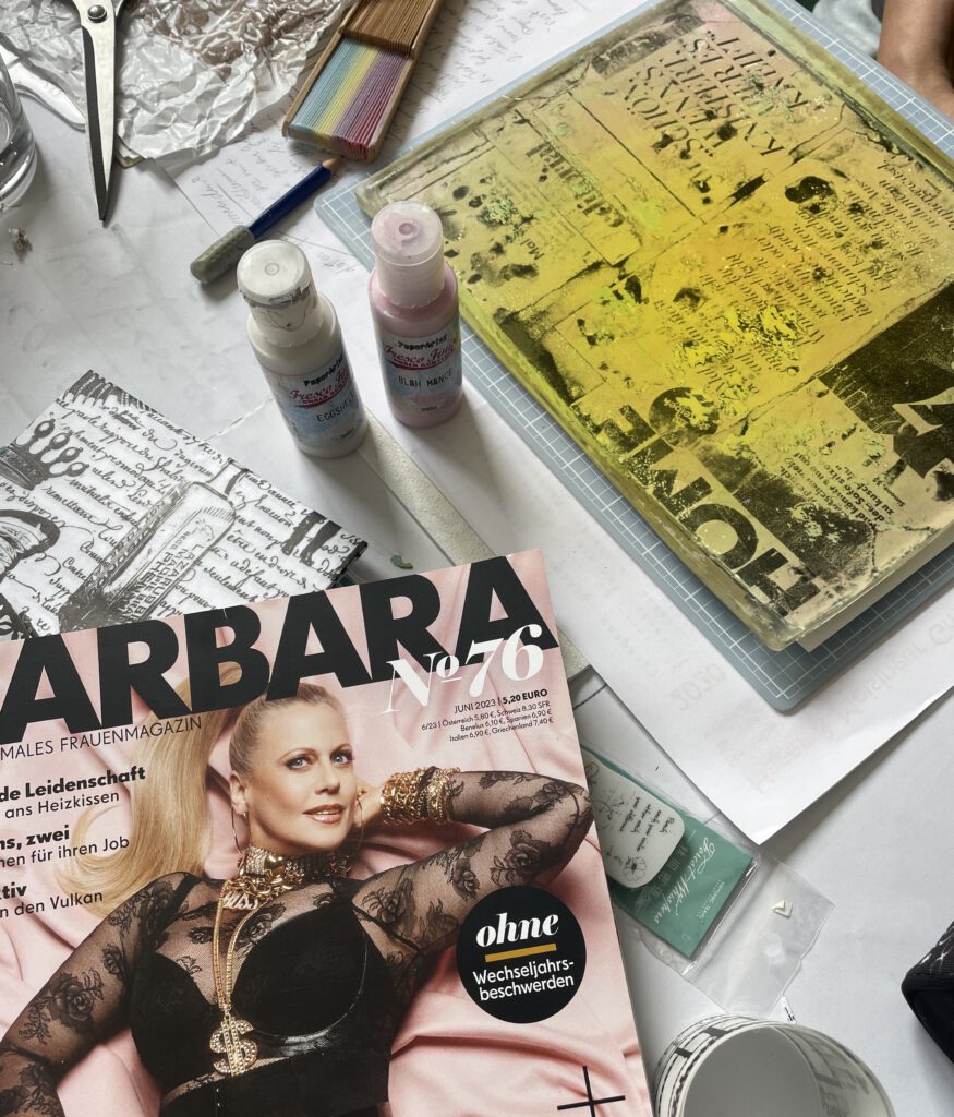 Gel Press Workshop Magazin Transfer