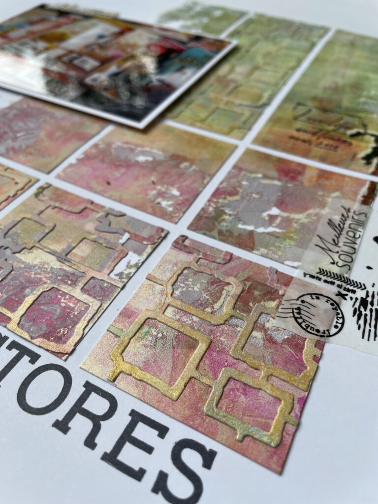 Gel Press Scrapbooking Layout Detail