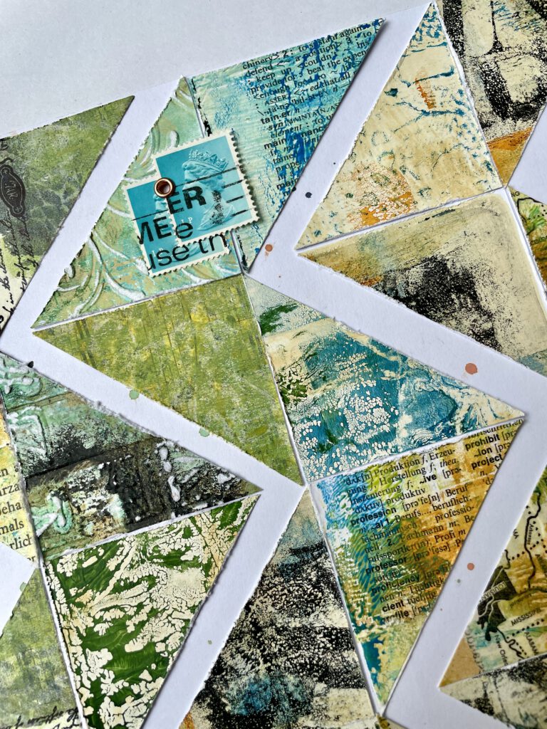 Gel Press Scrapbooking Layout Embellishment Briefmarken