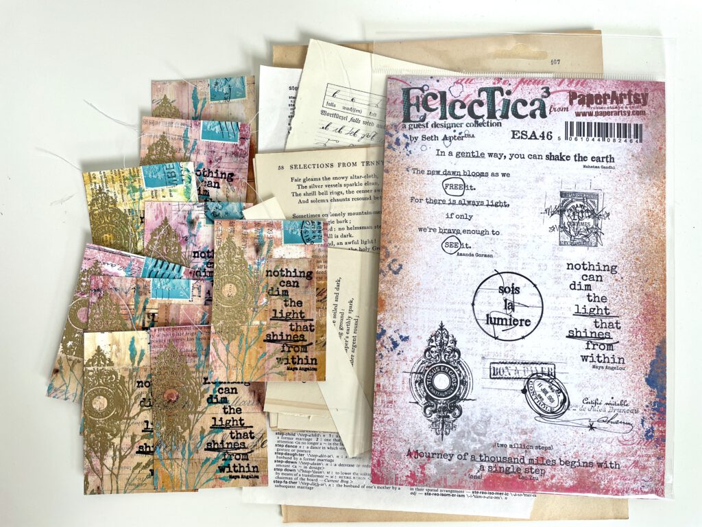 Artist Trading Cards Zitate Seth Apter Stempel 