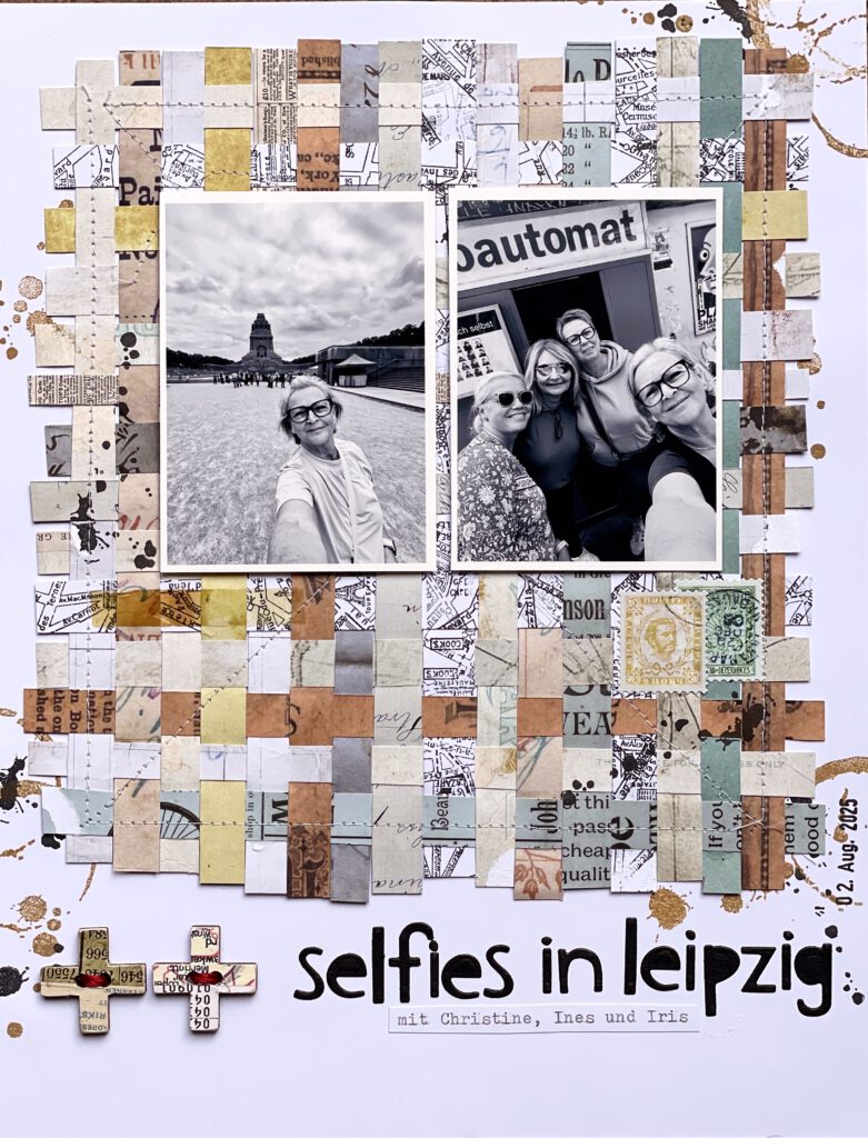 Scrapbooking Layout mit gewebter Collage 