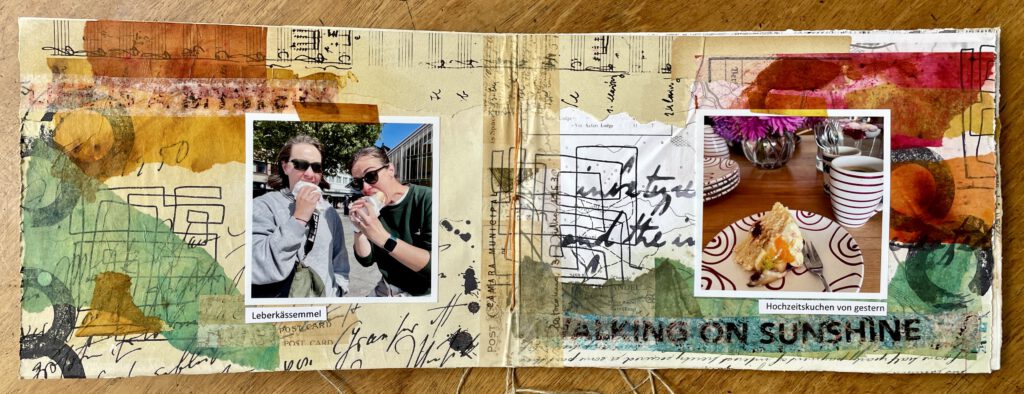 Mixed Media Scrapbook Collagen vintage Papier