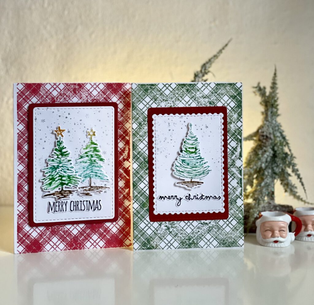 Weihnachtskarten 2025 Tim Holtz Scribbly Christmas