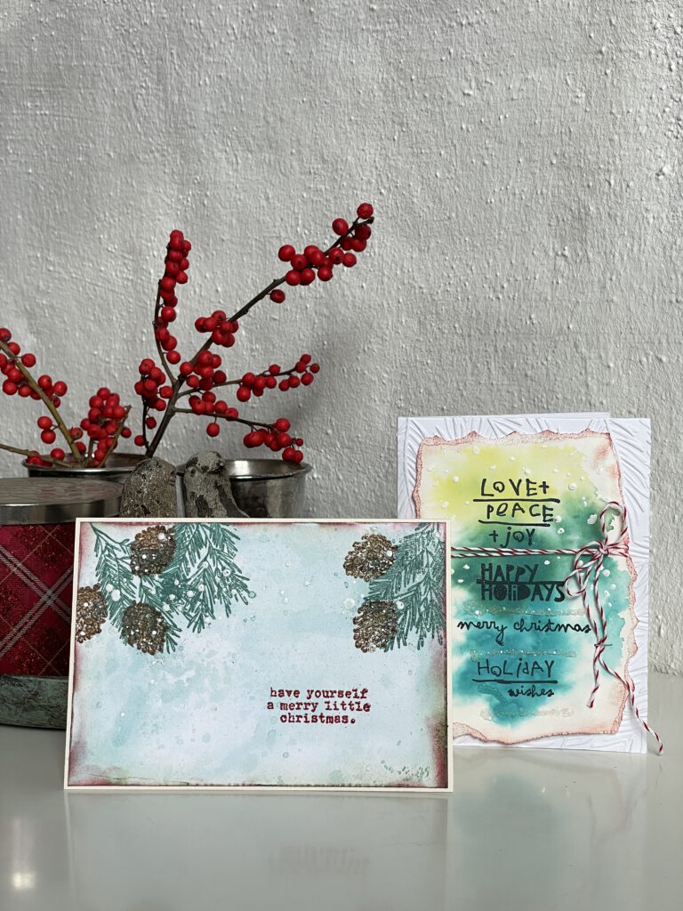 Weihnachtskarten 2025 gestempelt