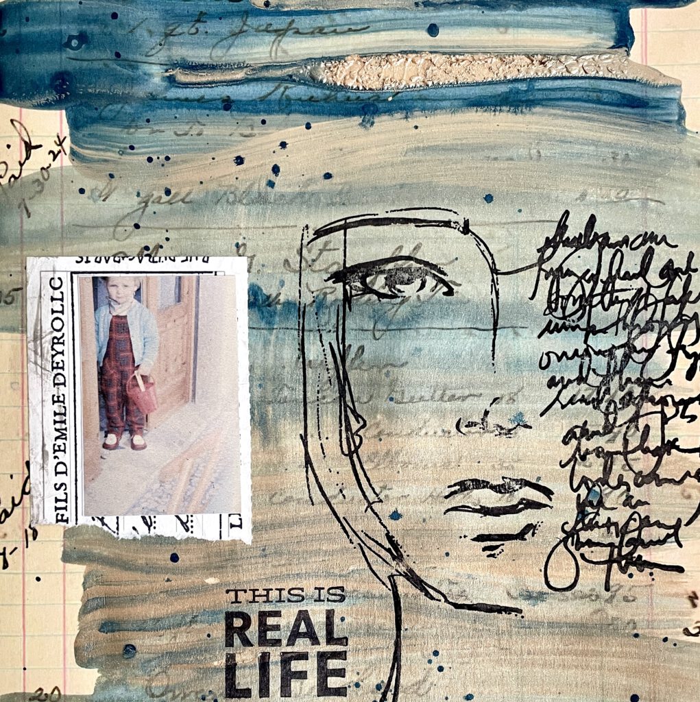 Art Journal mit Fotos Stempel Dina Wakley