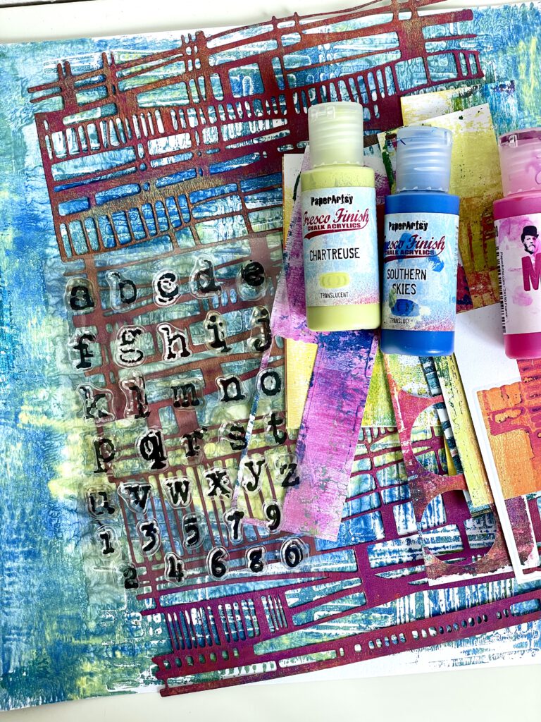 Schablonen Gelpress Druck