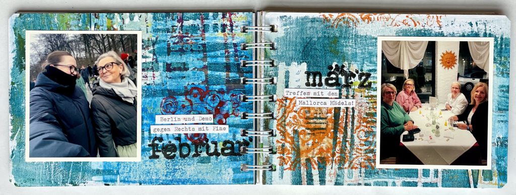 Minibook 2025 Best of mit Gelli Plate Druck