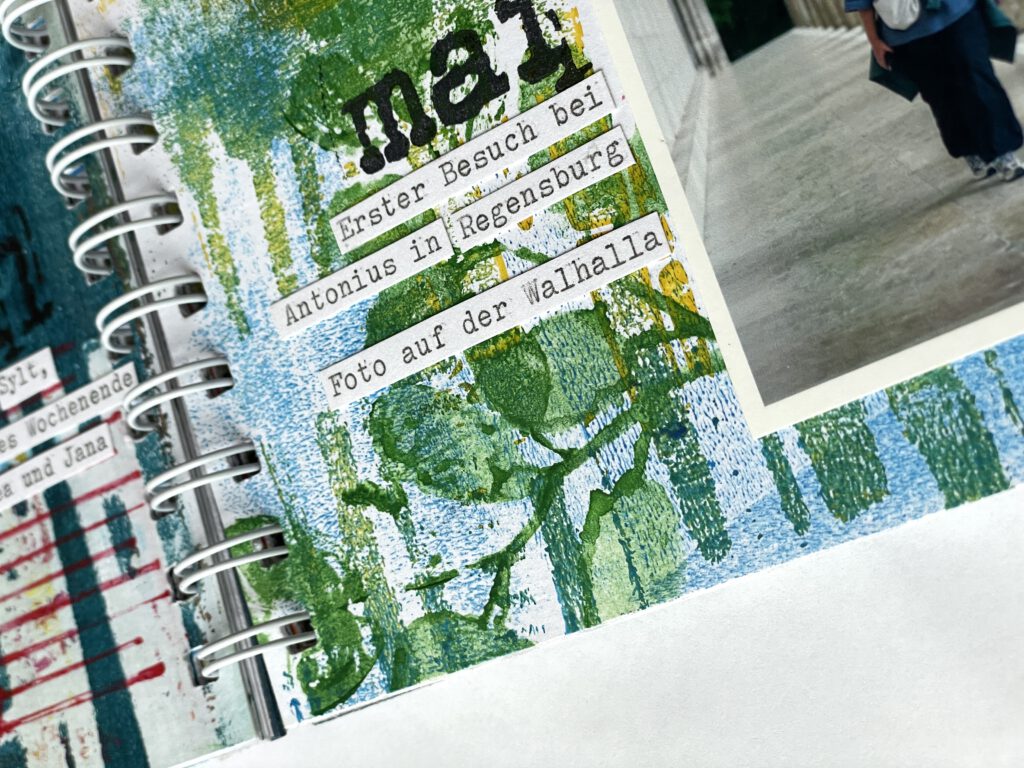 Minibook 2025 Best of mit Gelpress Druck Stempeln mit Aquarellstiften