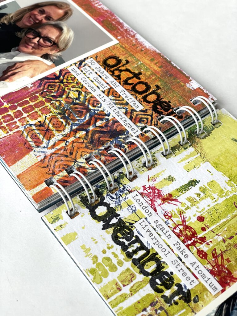 Minibook 2025 Best of mit Gelpress Druck Stempeln mit Aquarellstiften