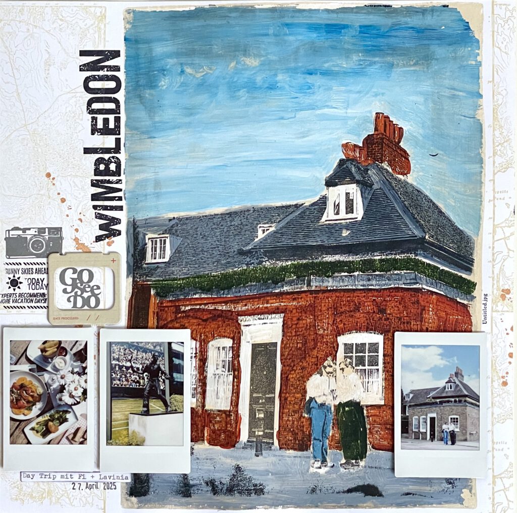 Gelli Print Transfer Scrapbooking Layout