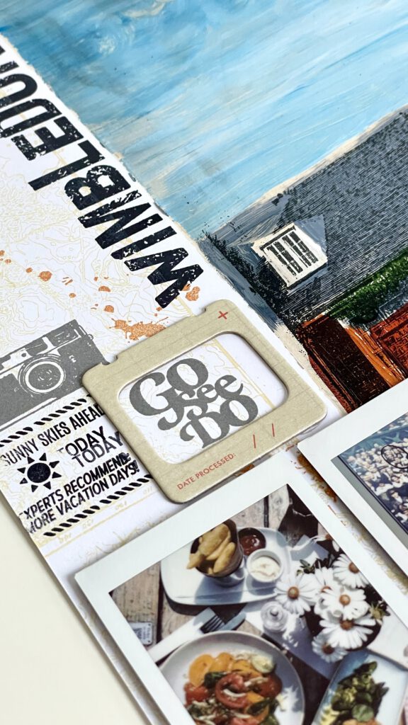 Gelli Print Transfer Scrapbooking Layout