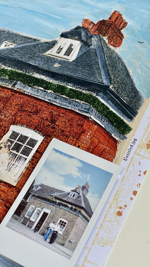 Gelli Print Transfer Scrapbooking Layout