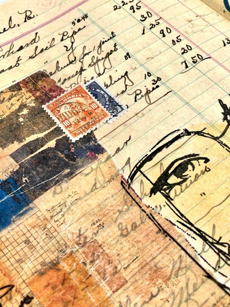 Art Journaling im Dina Wakly MEdia Ledger Journal