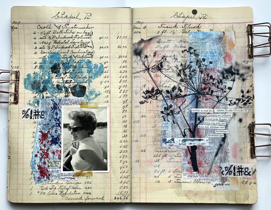 Art Journaling im Dina Wakly MEdia Ledger Journal