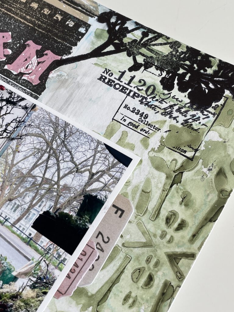 Alcohol Ink mit Schablonen auf der Gel Press Platte