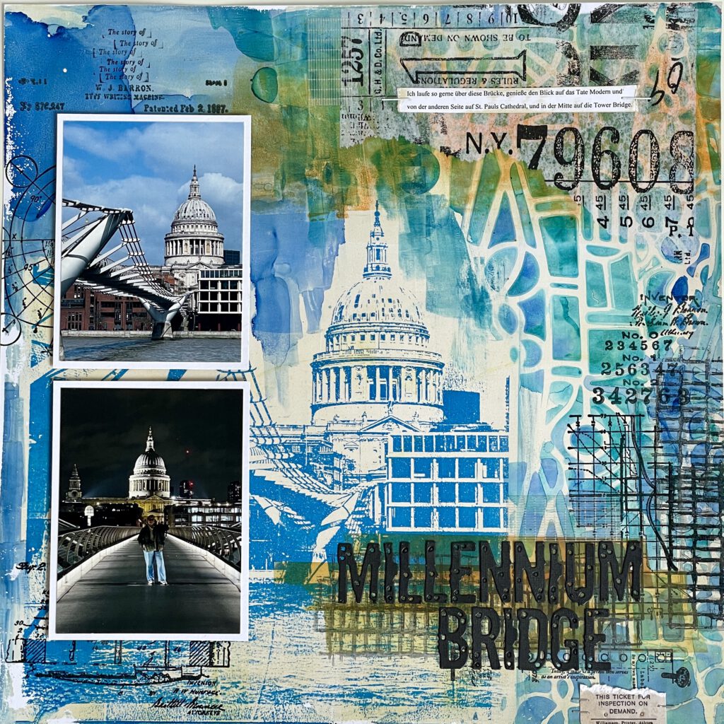 Scrapbooking Layout mit Foto-Transfer