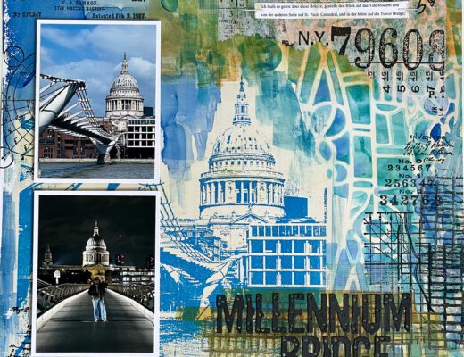 Scrapbooking Layout mit Foto-Transfer