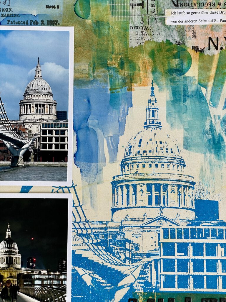 Scrapbooking Layout mit Foto-Transfer